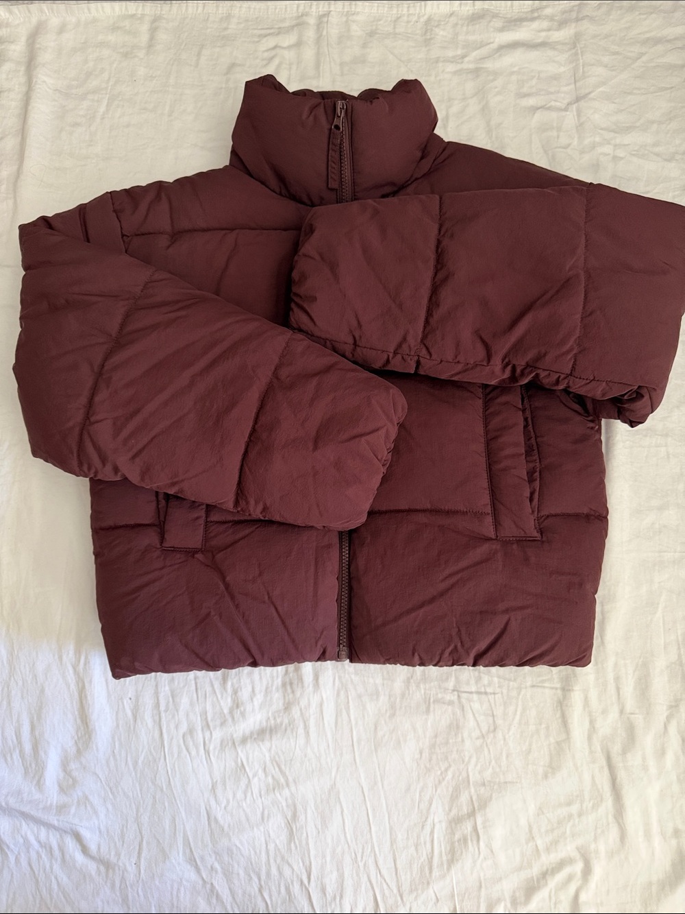 H&M Burgundy Quilted Jacket